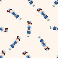 nurse cartoon seamless pattern background N2