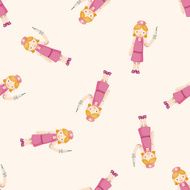 nurse cartoon seamless pattern background N3