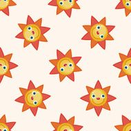 weather sunny day cartoon seamless pattern background