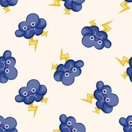 weather rainy day cartoon seamless pattern background