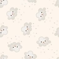 weather snowy cartoon seamless pattern background
