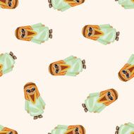 Arabian cartoon seamless pattern background