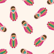 Arabian cartoon seamless pattern background N2