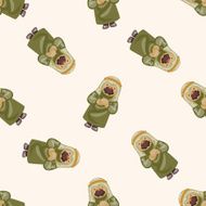 Arabian cartoon seamless pattern background N6
