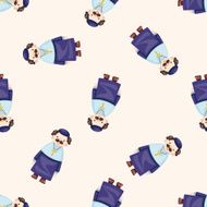 pastor and nun cartoon seamless pattern background N13