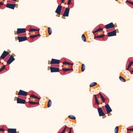 pastor and nun cartoon seamless pattern background N14