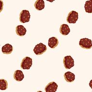 cookie cartoon seamless pattern background N2