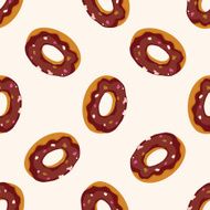 donut cartoon seamless pattern background