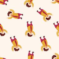 Office workers cartoon seamless pattern background N10