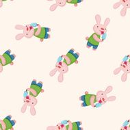 animal summer cartoon seamless pattern background N4