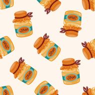 jam cartoon seamless pattern background N9