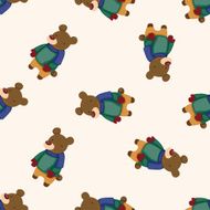 animal winter cartoon seamless pattern background N3