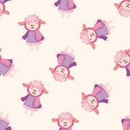 animal winter cartoon seamless pattern background N7