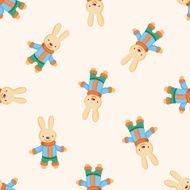 animal winter cartoon seamless pattern background N8