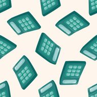 calculator cartoon seamless pattern background