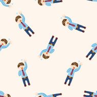 Office workers cartoon seamless pattern background N24
