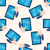 computer cartoon seamless pattern background N4