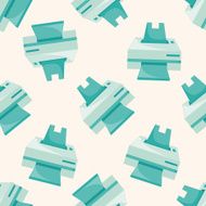 printer cartoon seamless pattern background