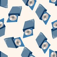 CD-ROM cartoon seamless pattern background N2
