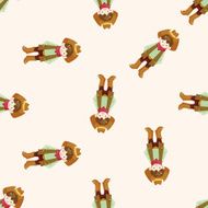 cowboy cartoon seamless pattern background N2