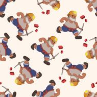 people theme worker cartoon seamless pattern background