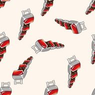 Amusement park facilities cartoon seamless pattern background N13