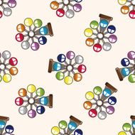 Amusement park facilities cartoon seamless pattern background N14