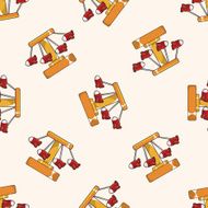 Amusement park facilities cartoon seamless pattern background N15