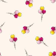 Amusement park balloons cartoon seamless pattern background