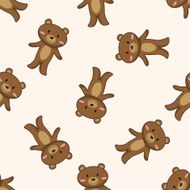 Amusement park doll performer cartoon seamless pattern background N2