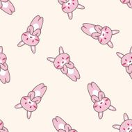 Amusement park doll performer cartoon seamless pattern background N3