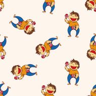 character musician cartoon seamless pattern background N2