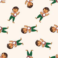 character musician cartoon seamless pattern background N3