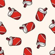 soda drinks cartoon seamless pattern background N3