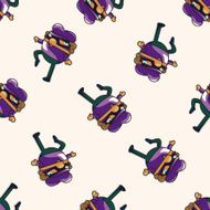 thief cartoon seamless pattern background