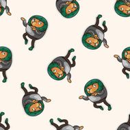 thief cartoon seamless pattern background N2