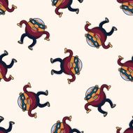 thief cartoon seamless pattern background N3