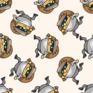 thief cartoon seamless pattern background N5