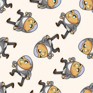 thief cartoon seamless pattern background N7