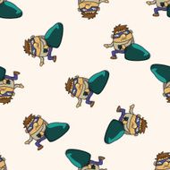 thief cartoon seamless pattern background N8