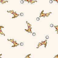 Water Sports cartoon seamless pattern background N9