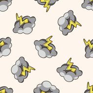 weather rainy day cartoon seamless pattern background N3