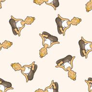 yoga cartoon seamless pattern background N2