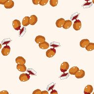 Fried foods theme chicken cartoon seamless pattern background N7