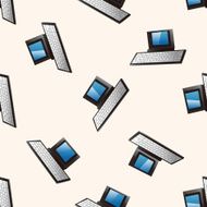 computer cartoon seamless pattern background N10