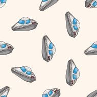 Transportation boat cartoon seamless pattern background N19