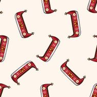 Transportation boat cartoon seamless pattern background N20