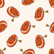 Transportation boat cartoon seamless pattern background N21