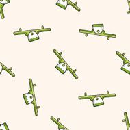 Amusement park facilities cartoon seamless pattern background N20