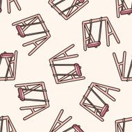 Amusement park facilities cartoon seamless pattern background N21